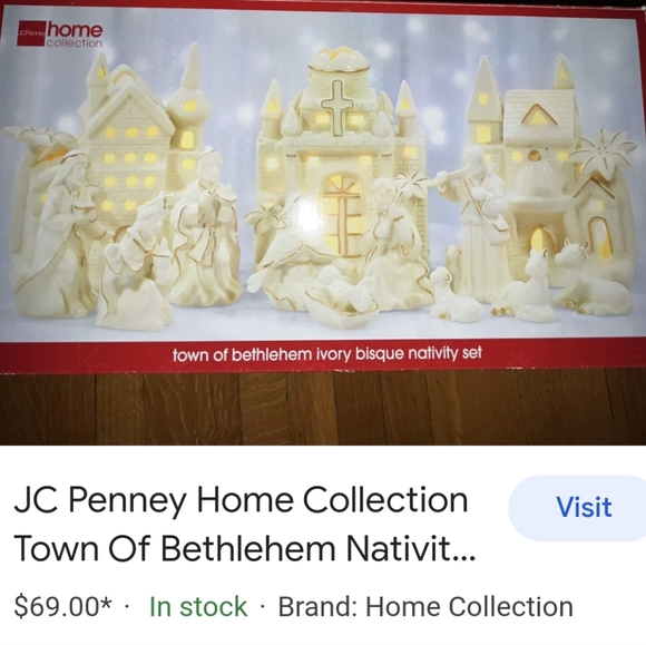 jcpenney Holiday Home Collection Nativity Set Poshmark